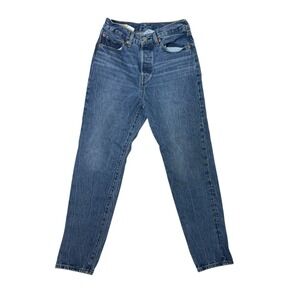Levis 501 81 Jeans Womens 27x31 Blue Denim Button Fly Straight Leg Classic Fit